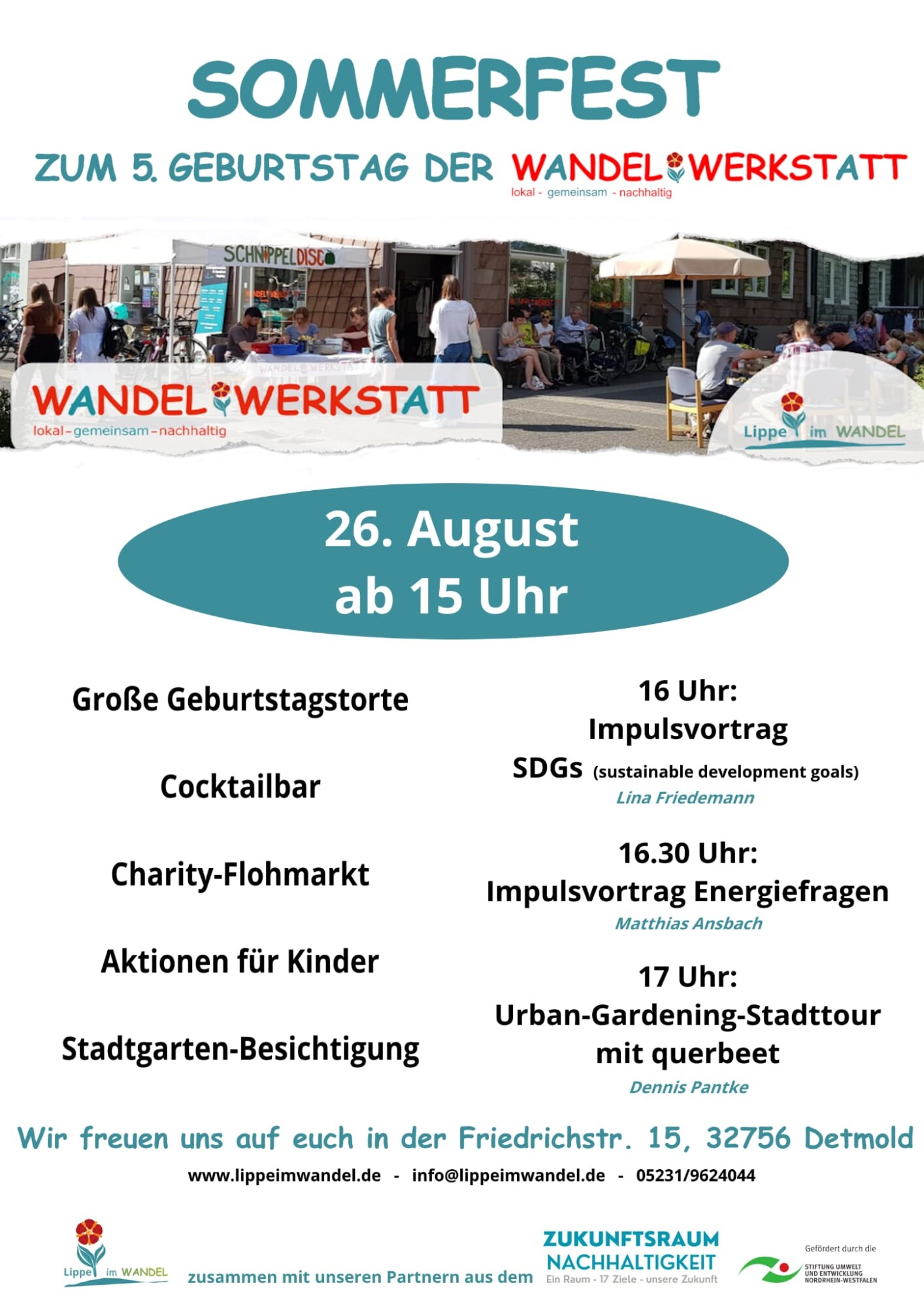 Sommerfest zum 5. Geburtstag der Wandelwerkstatt – Bürgerfunk-Detmold